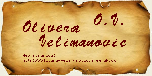 Olivera Velimanović vizit kartica